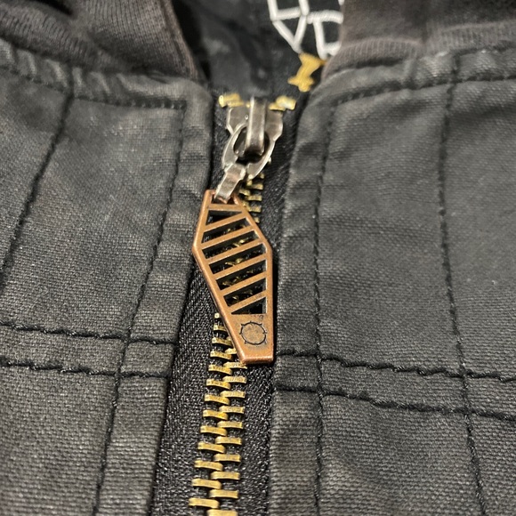 Empyre Surplus Y2K black hooded utility jacket size Large - Picture 5 of 15